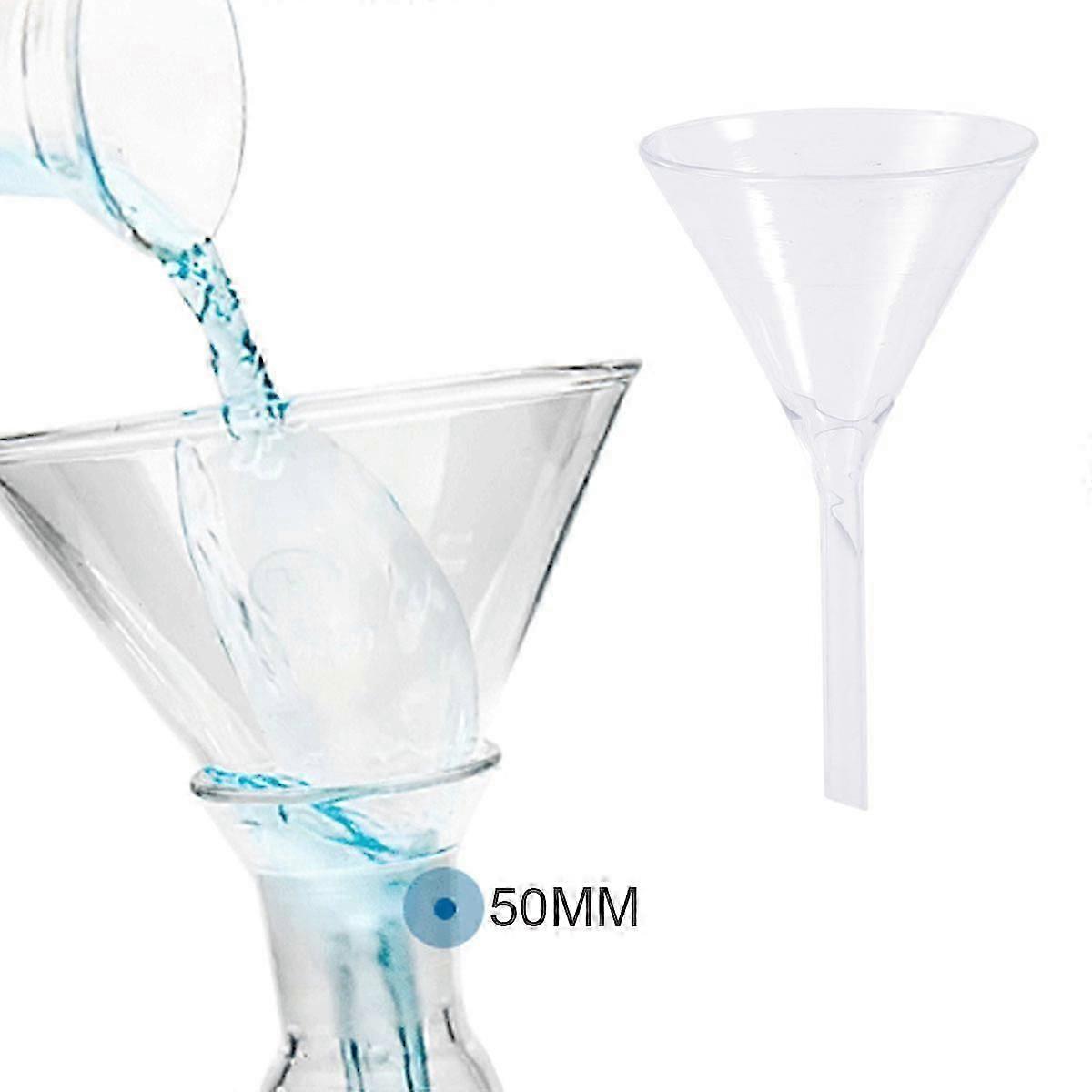 Laboratory Glass Funnel Solid Triangle for Feeding Application 5Pcs