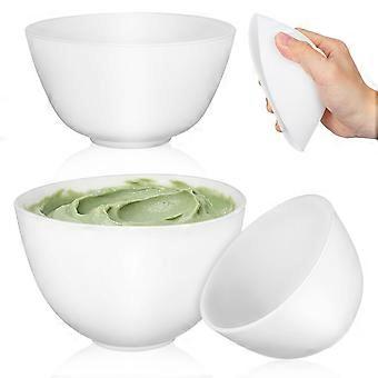 3 Pcs Silicone Facial Mask Mixing Bowls 5.1"/3.9"/3.3" Bowls Cosmetic Salon Spa Home Beauty Tools