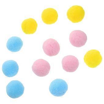 12pcs jouets interactifs pour chats : ensemble de balles en peluche colorées chaton chat d’intérieur pour animaux de compagnie balles de taquinerie pour chats fournitures de jeu amusantes et engageantes