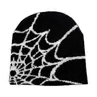 Pattern Web Beanies Hat For Women Men Cuffed Unisex Hat Warm Soft Knitted Cap Beanies