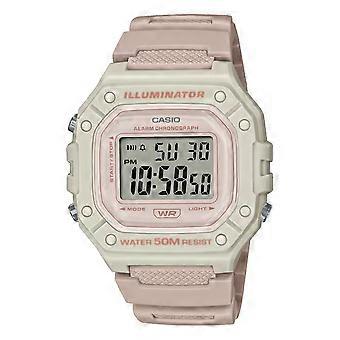 CASIO TIMELESS COLLECTION SPORT ILLUMINATOR WR 50M, ALARM, CHRONOGRAPH - LIGHT PINK - COLORED SERIE