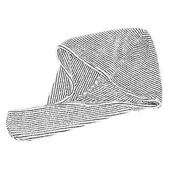 Bambus karbonfiber hårtørking superfin fiber hurtigtørkende hårhåndkle svart og hvitt stripete raskt hår for dusjbad