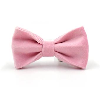 Velours rose personnalisé chien harnais laisse ensemble mignon noeud papillon collier et laisse ensemble caca sac nom gravé femelle chiot cadeau de luxe