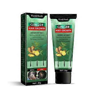 Hair Thickening Cream, Ginger Extract, Polygonum Multiflorum - Moisturizes, Thickens, Repairs Damaged Hair, Prevents Hair Loss, 50g