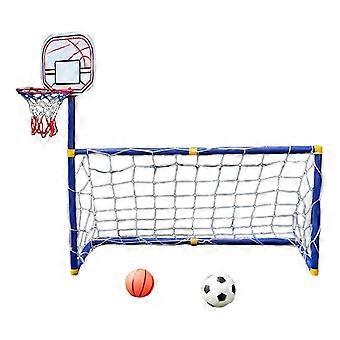 Fotbollsmål för utomhusbruk Två-i-ett-dräkt Basketställ för pojkar och flickor Bärbart fotbollsmål Plastleksak Flerfärgad SL