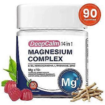 90 Counts Deep Calm 14 in 1 Nutrition Gels & Chews, Enriched with Mg and South African Drunken Eggplant Complex
