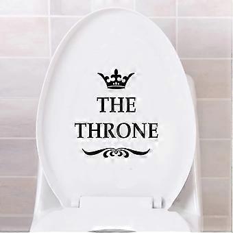 Vinyl The Throne Funny Interesting Toilet Wall Sticker Bathroom for Home Decor Decal Poster Background Stickers - -