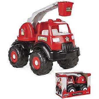 Pilsan toy fire truck 06519, escada de fogo extensível 44 x 30 x 26 cm