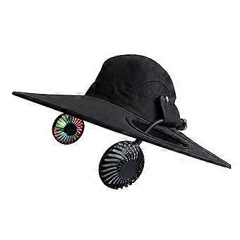 SNDO-Bucket Hat for Sun Protection  with Dual Cooling Fans  for Yard Work