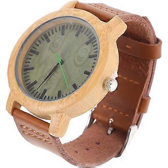 Reloj de pulsera de bambú, reloj de madera para hombre, estilo casual vintage, 1 unidad.