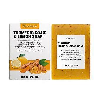 Lemon Turmeric Kojic Acid Soap Cold Cleanser Bath Gentle Cleansing And Skin Care Suitable For Both Face And Body