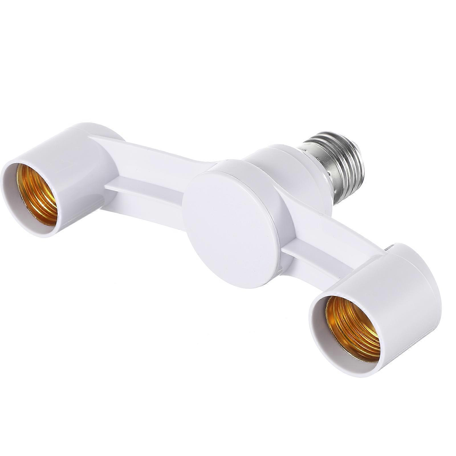 Light Socket Splitter Lamp Double Heads Light Socket Branch Adapter For Led Bulb E27