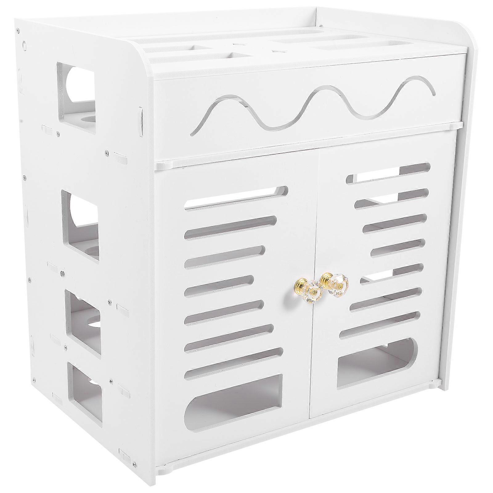 Plastic 4-layer Four Layer Double Door Router Storage Box Cable Container Electrical Cable Box