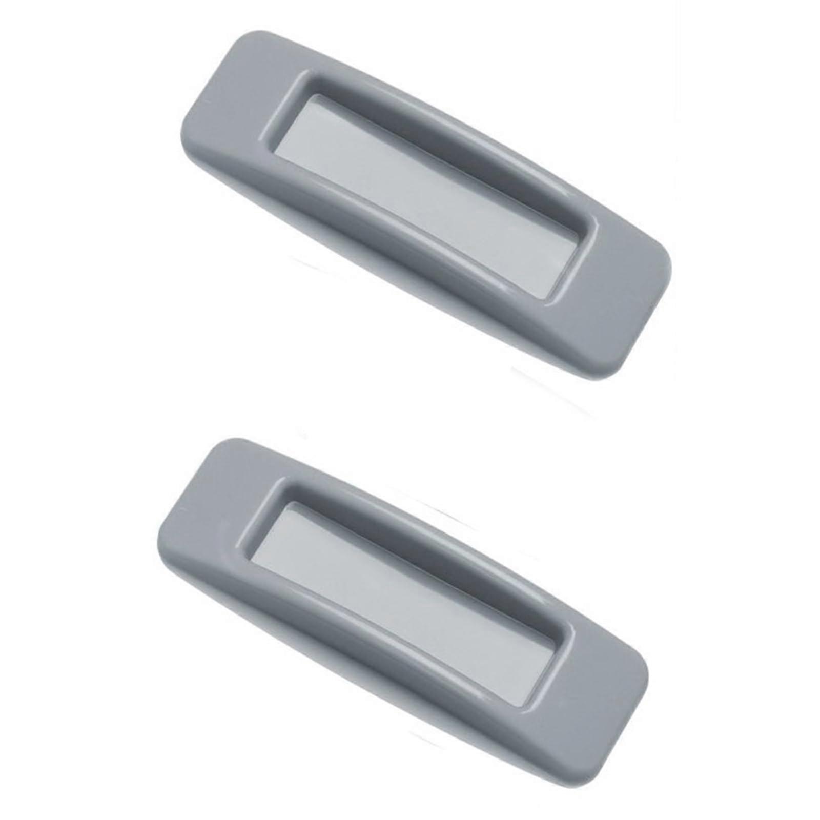 Gray Self Adhesive Door Handle Pair for Cabinet Wardrobe Refrigerator, Tool Quick Mounting
