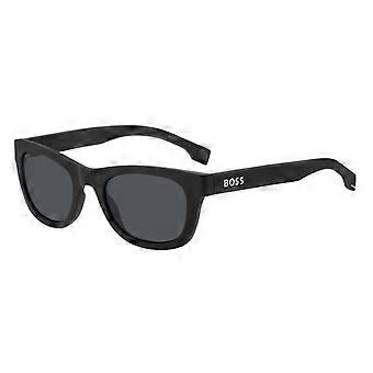 Boss 1649/S 80S/IR Full Rim Black Men Rectangle Sunglasses UV3 Original