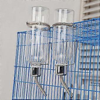 Hunde-Trinkflasche 180 ml 350 ml Auslaufsicher Kunststoff Edelstahl Kein Tropf Futterspender für Käfig, Zwinger, Katze, Kleintiere
