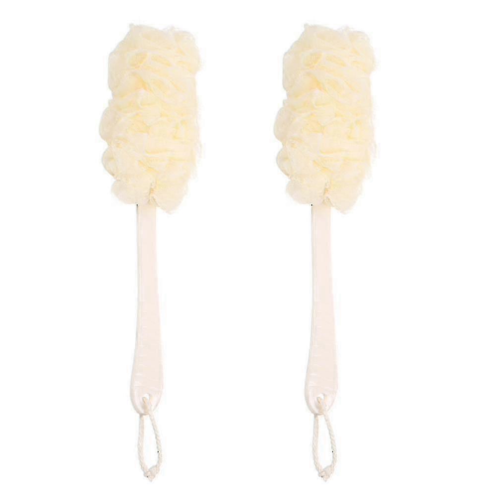 Back Scrubber compatible withShower, Long Handle, Exfoliating Loofah
