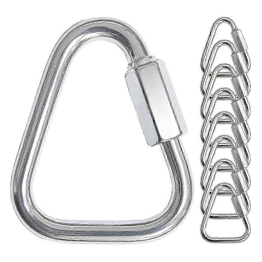8 Pack Triangle Carabiner Clips compatible with Slackline , Heavy Duty Triangular Quick Links Quick Link Chain Connector