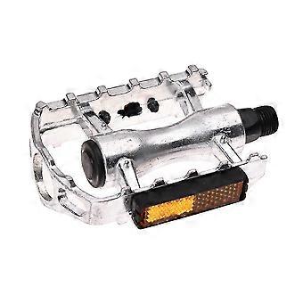 1 Pair MTB Aluminium Alloy Mountain Bike Bicycle Cycling 9/16" Pedals Flat-Silver