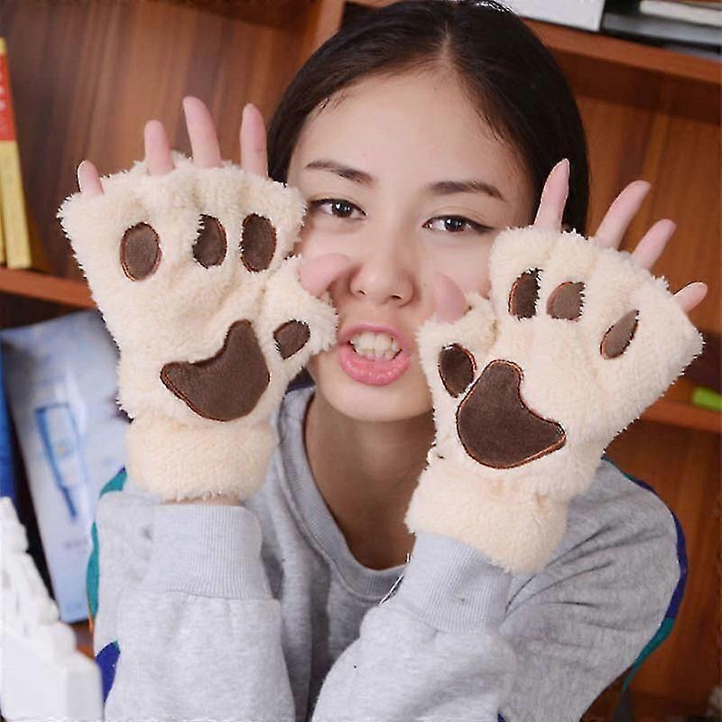 Plüschhandschuhe für Mädchen Winter Kitten Paw