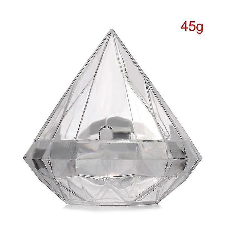 diamond shape candy box 12pcs food grade transparent plastic container