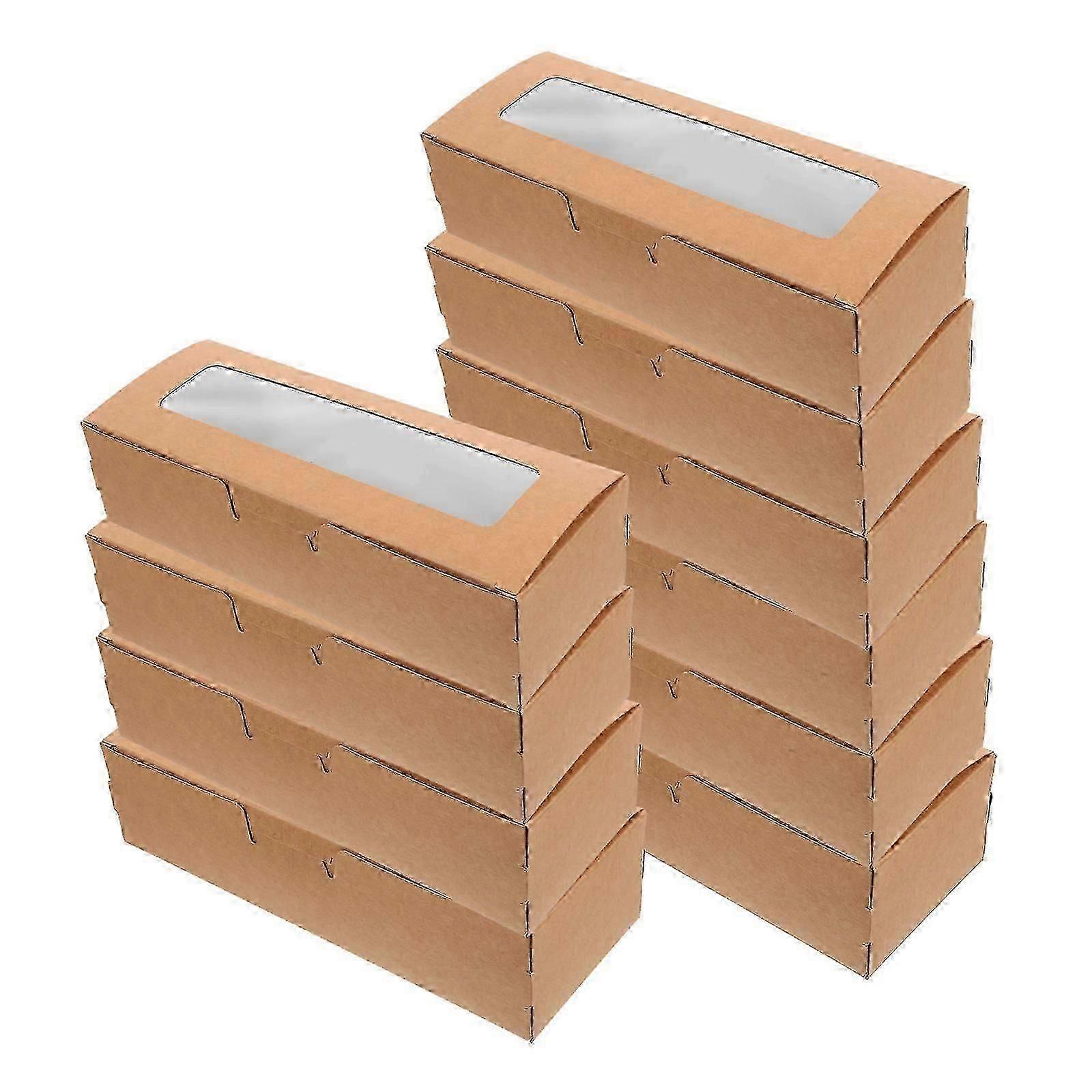 Small Cookie Boxes Macaron Packaging Boxes PVC Material Rectangular Style Party Birthday Corporate Clients 10Set