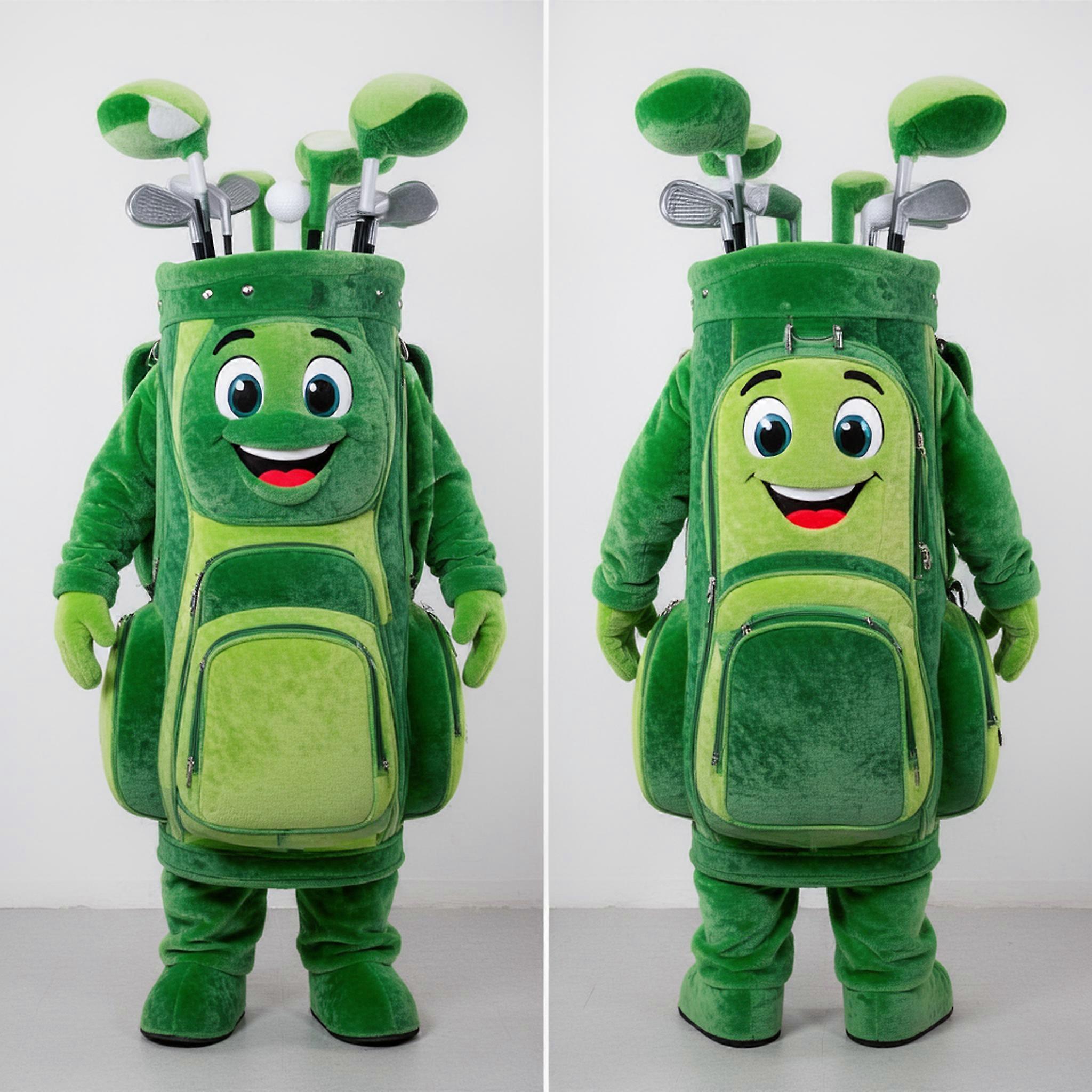 MASTICOT Vibrant Green Friendly Golf Bag Mascot