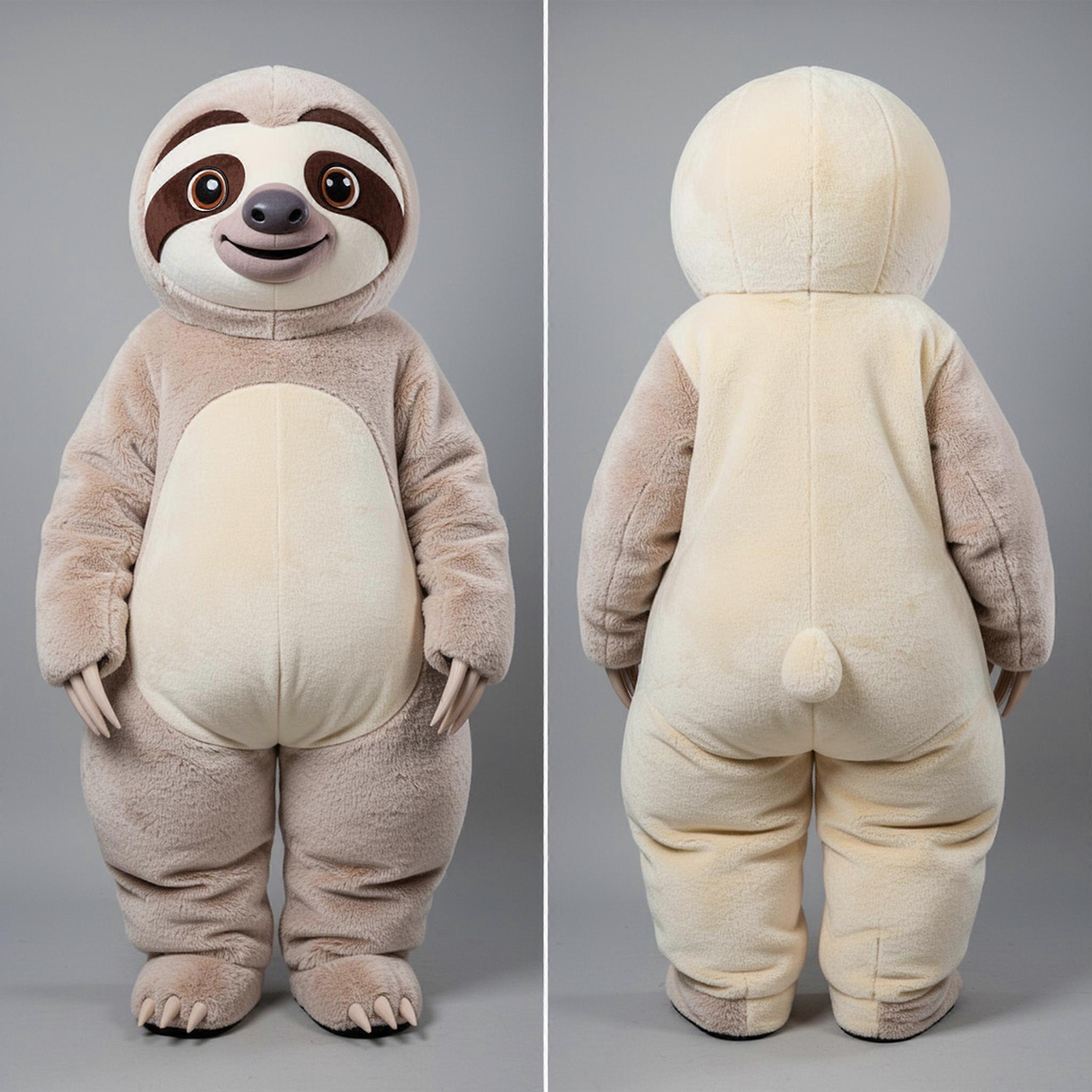 MASTICOT Creamy Contour Sloth Mascot