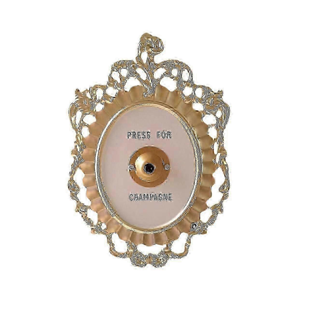 Retro Champagne Button Wall Art Plaque