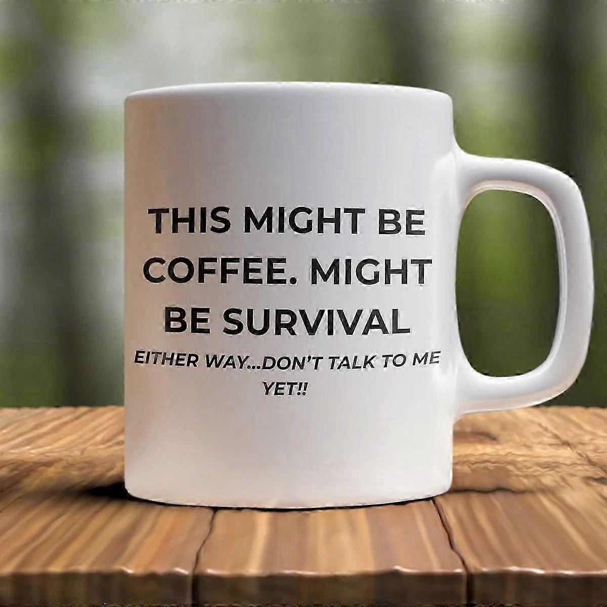 Survival-Themed Ceramic Coffee Mug