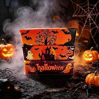 Stress Relief Slow Rising Butter Stick Squishy Toy, Halloween Ghost Pumpkin Bat Haunted House Pattern Squeeze Decompression