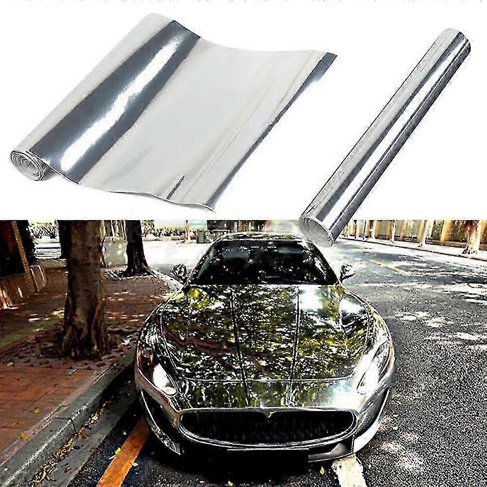 Scratch-Resistant Chrome Silver Vinyl Wrap