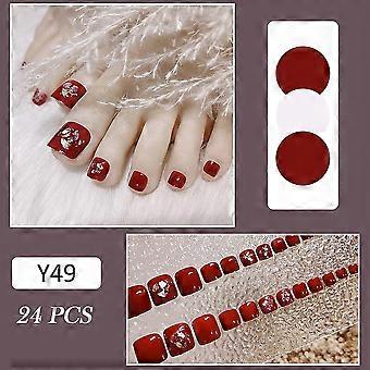Lightweight & Easy-to-Stick Press On Artificial Nails in Sparkling Gold Foil Design