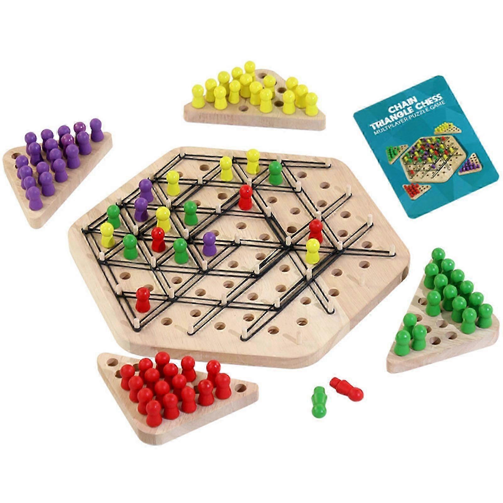Geometric Chain Chess Wood Logic Game