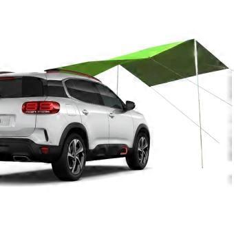 Car Side Awning 440x200cm Rainproof Sun Protection SUV Tailgate Awning Tent for Camping Outdoors