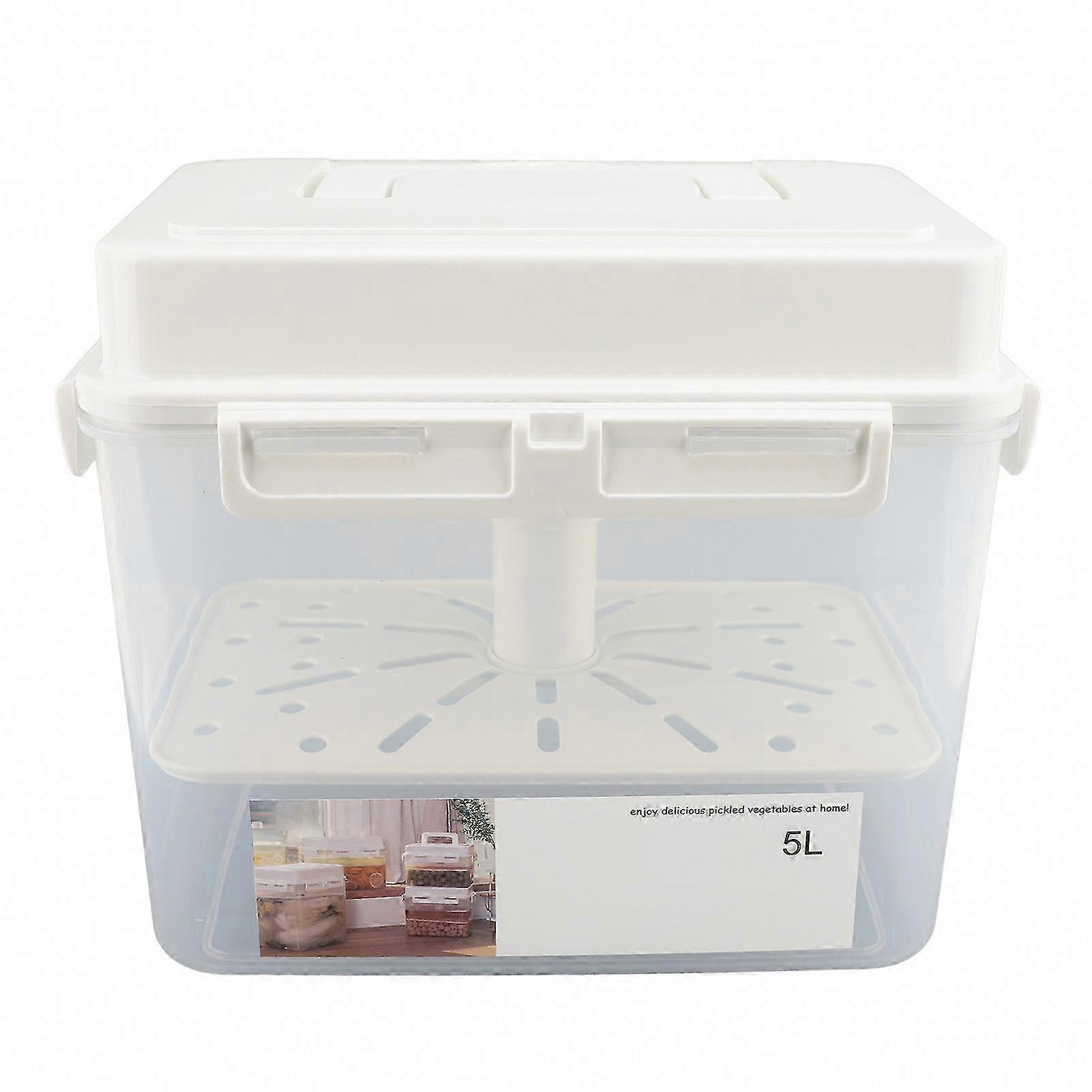 5L Leakproof Fermentation Container with Sealed Lid & Handle for Safe Pickling & Fermenting