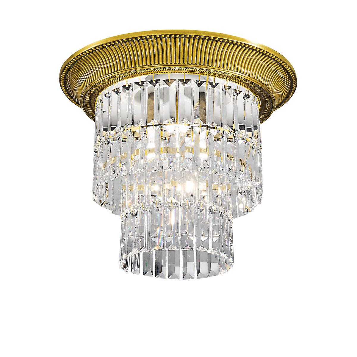 Milord Crystal Ceiling Light 4 Light 24 Carat Gold