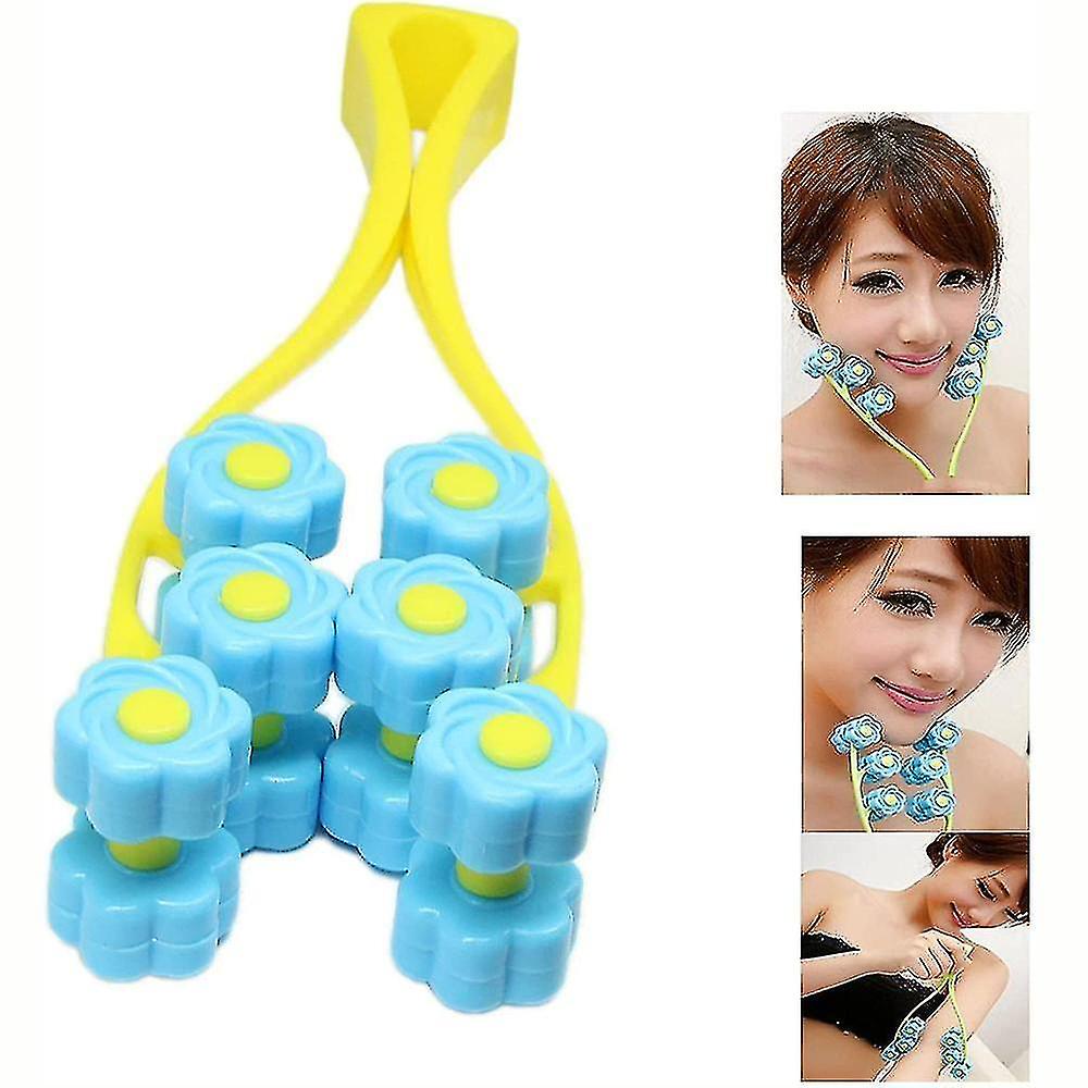 Island Face Massager,facial Massage, Flower Type Massage Roller For V Face