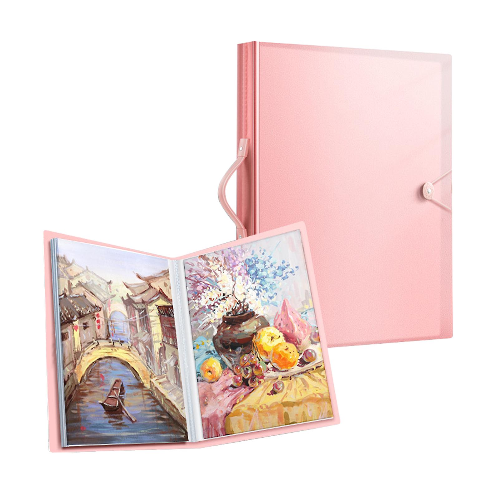 60 Pages-album Storage Album Poster Storage Album Collection Folder - A2 Handle Portable