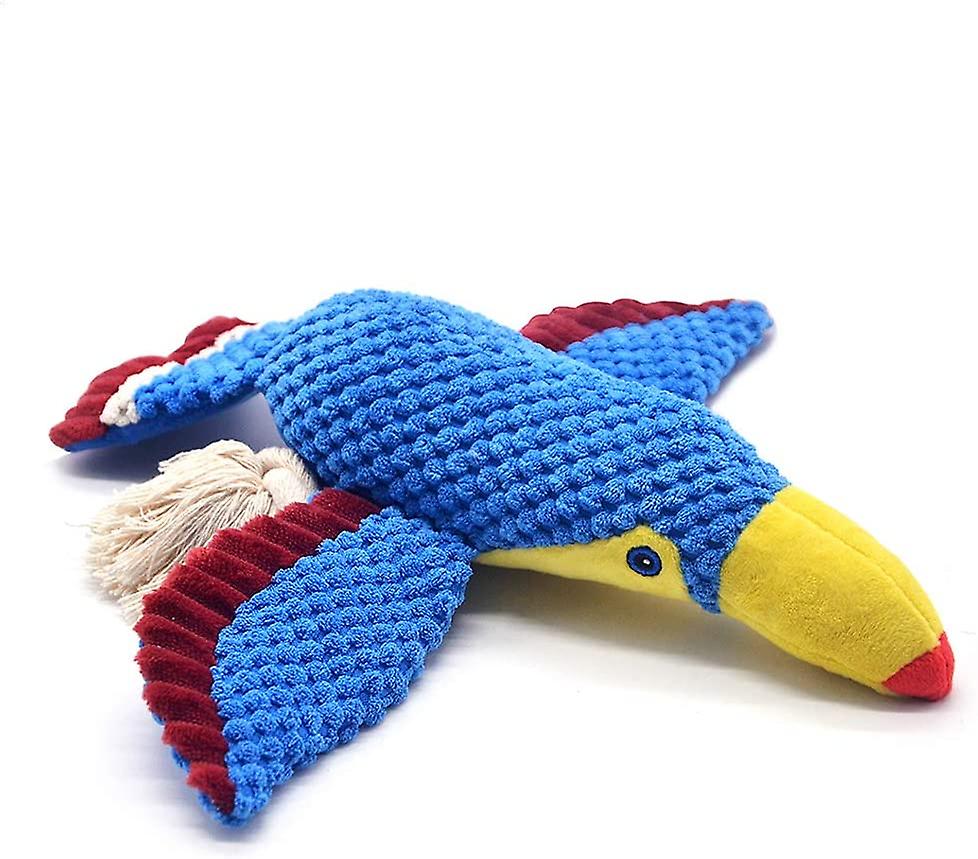 Dog Squeaky Plush Rope Toy, Interactive Dog Chew Toy with Built-in Squeaker, Cute Stuffed Puppy Teething Toys for Boredom, Playing, Tooth Cleaning, Fi