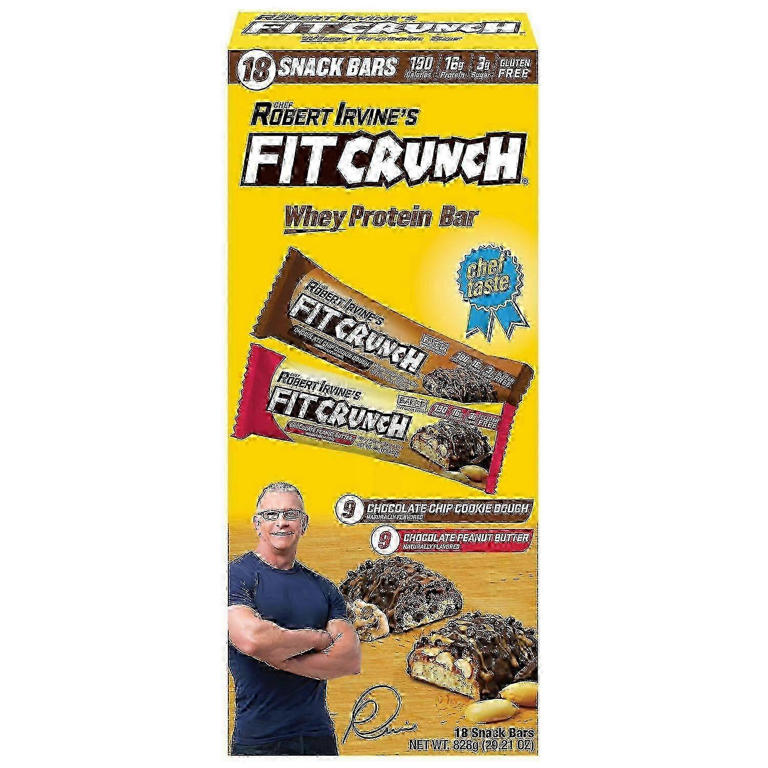 Chef Robert Irvine's Fitcrunch High Protein Bars, Variety Pack, 18 Ea