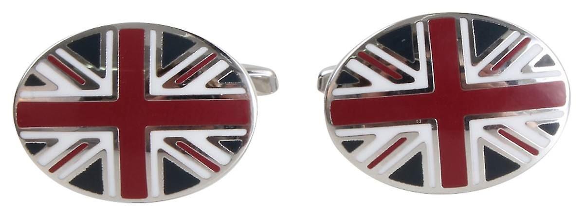 Zennor Union Jack Cufflinks - Blue/Red/Silver