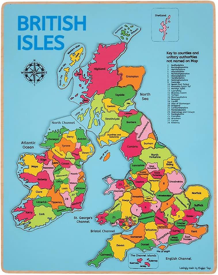Bigjigs Britse eilanden inzet puzzel