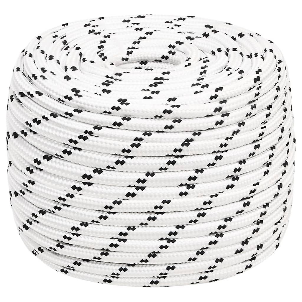 Boat Rope Braided White 12 mmx100 m Polyester