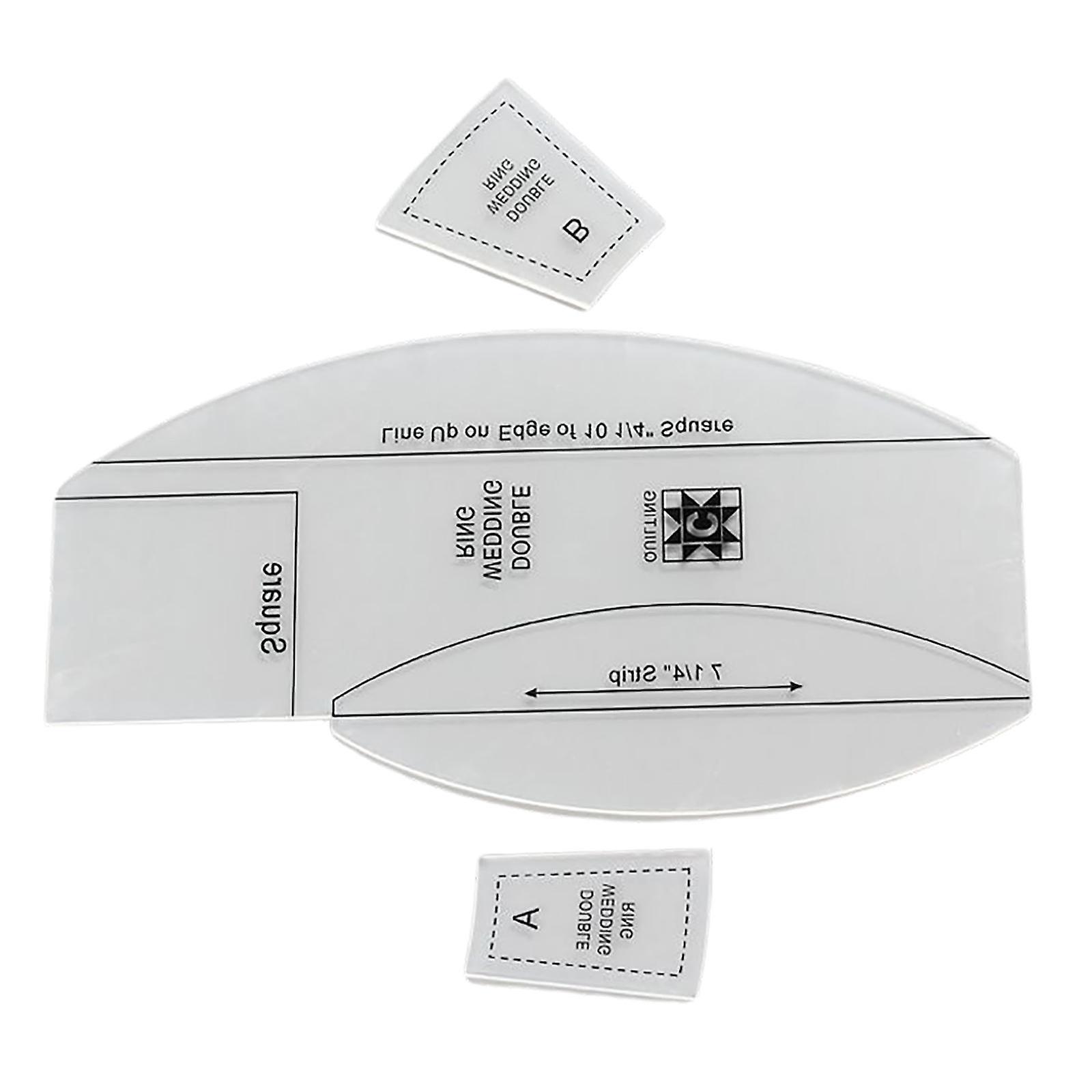 3pcs Dresden Plate Template Multifunction For Measure Craft Tools Kit Tailor