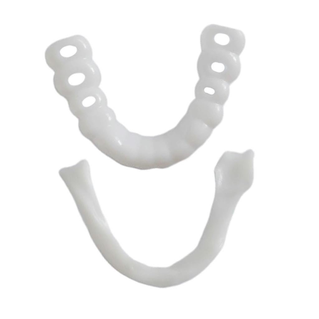 Silicone Upper/Lower False Teeth Dental Veneers Dentures Fake Tooth Lower