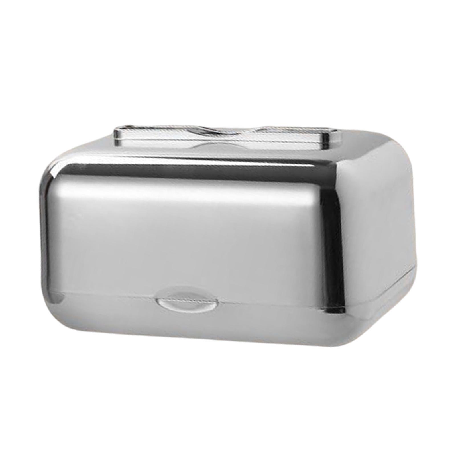ARC Corners Tissue Box Napkin Holder Multifunctional Container Silver