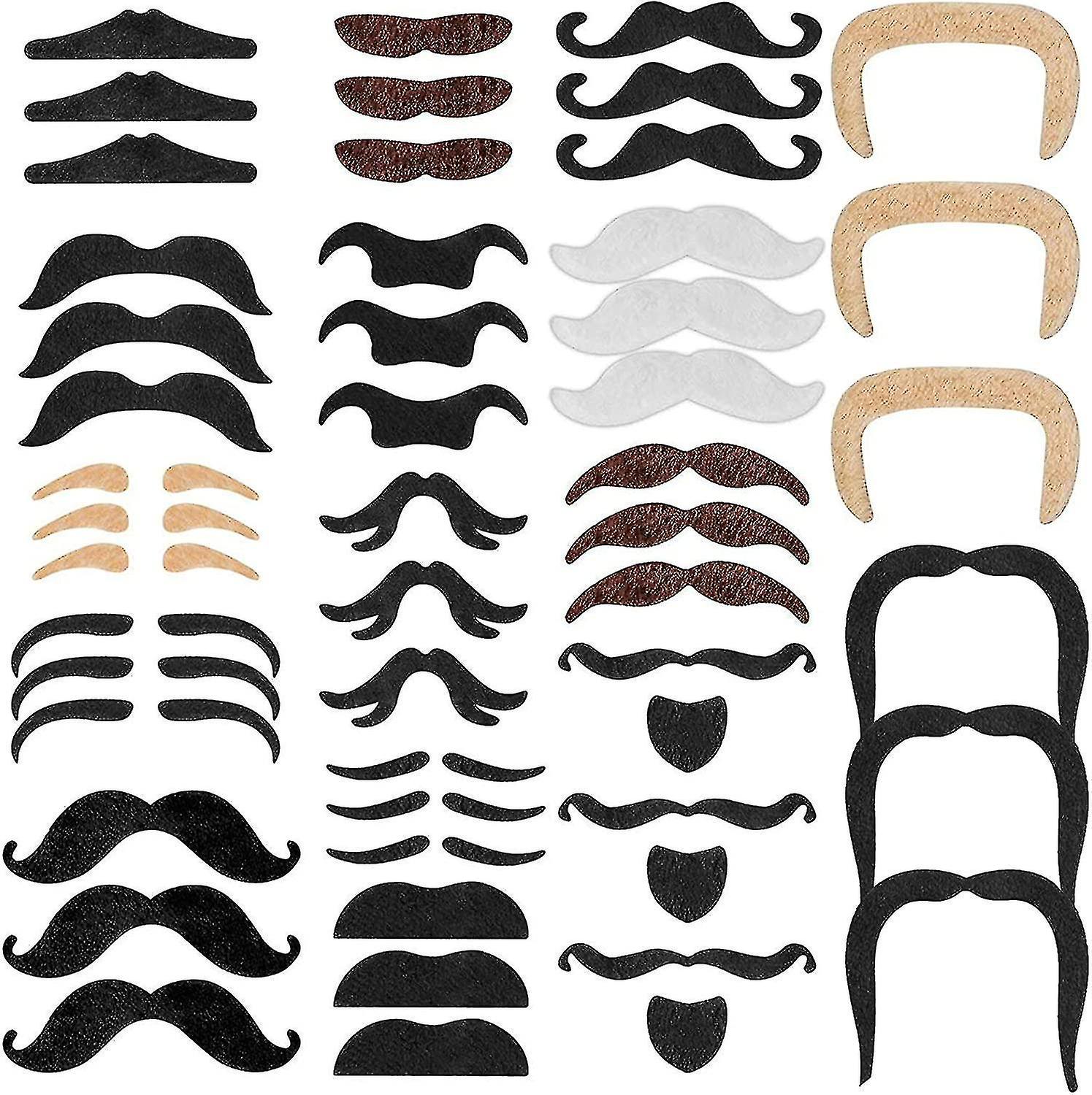 Mustache Self-adhesive, False Beard Gluing Adhesive Beards False Beards Party Beard