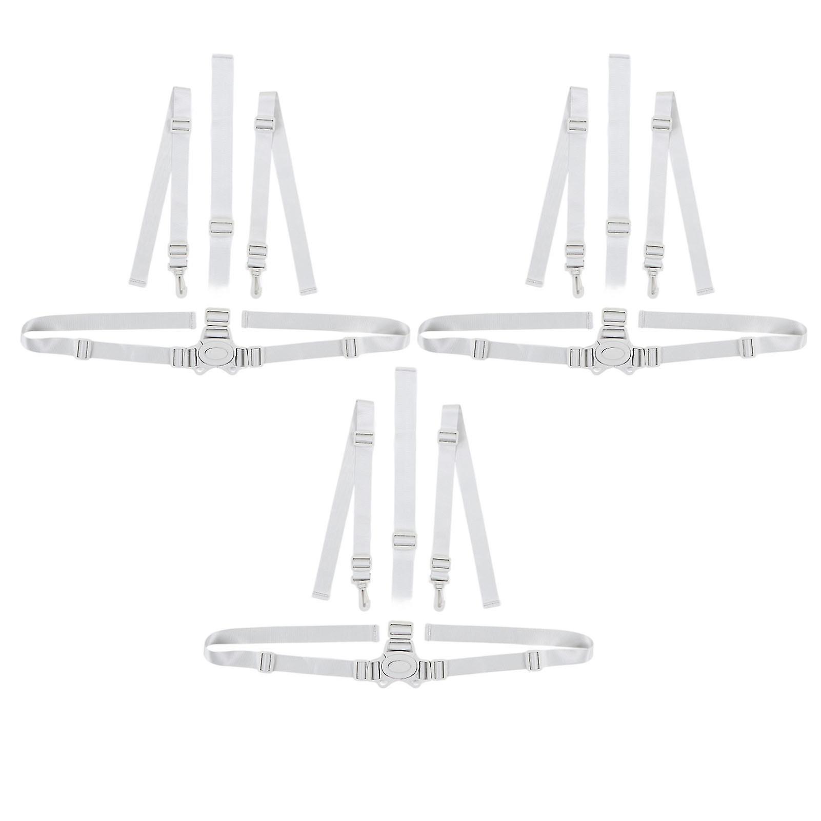 5 Point Child Seat Belt Ellipse Adjustable High Chair Strap Baby Stroller Pushchair Rotating Protection