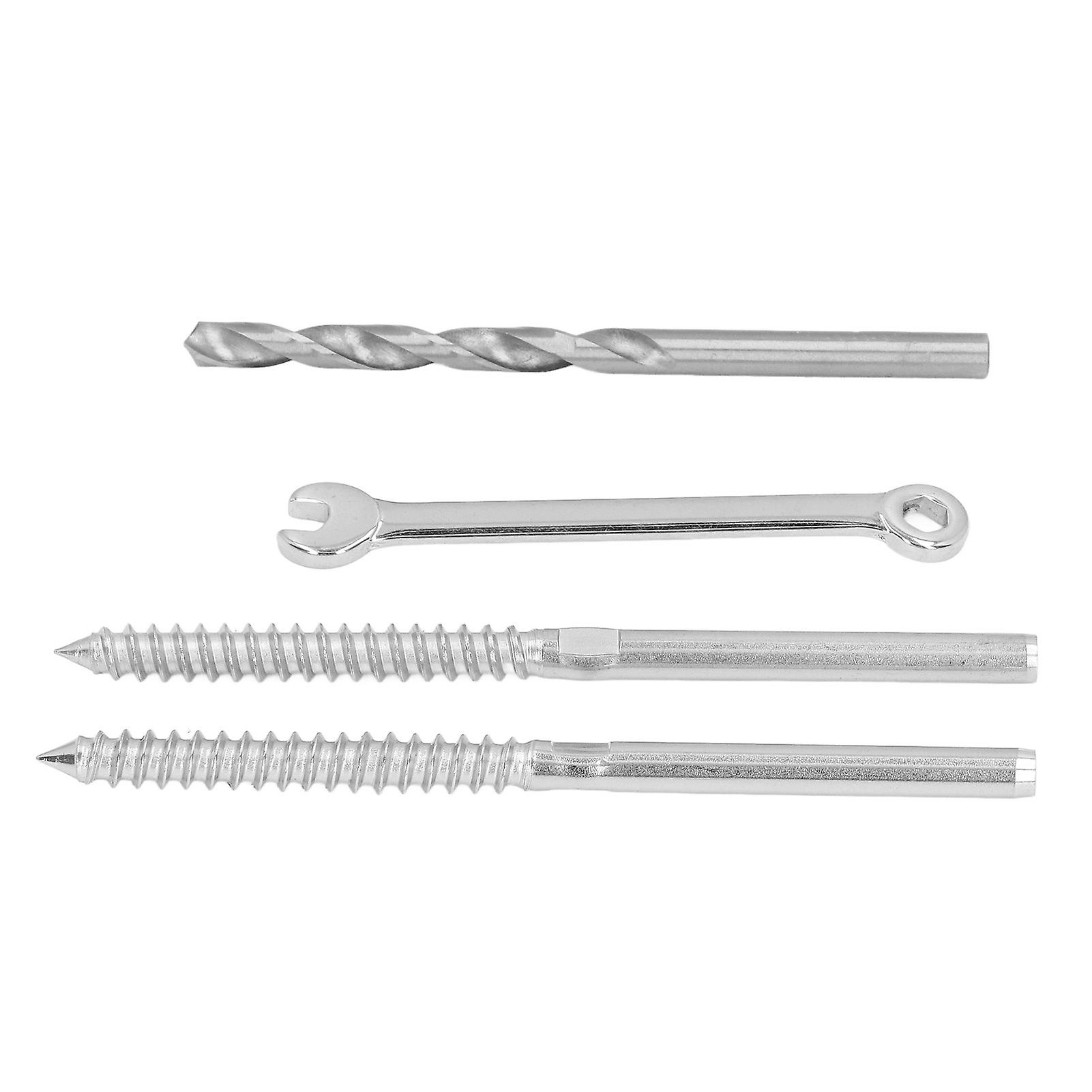 Swage Lag Screw Stainless Steel Left Right Thread Cable Railing System Hardware Set Kit